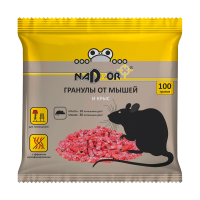 

Гранулы от мышей и крыс "NADZOR" 100г