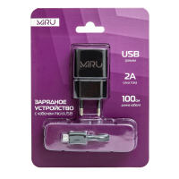 

СЗУ"MIRU"(2А,microUSB,1м,black)