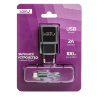 

СЗУ"MIRU"(2А,Type-C ,1м,black)