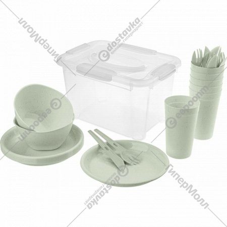 Набор посуды для пикника «Econova» Optimum, 433267636, 27 предметов