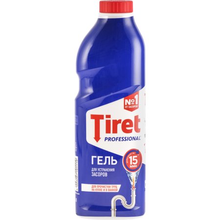 Средство для удаления засоров Tiret гель, 1 л.