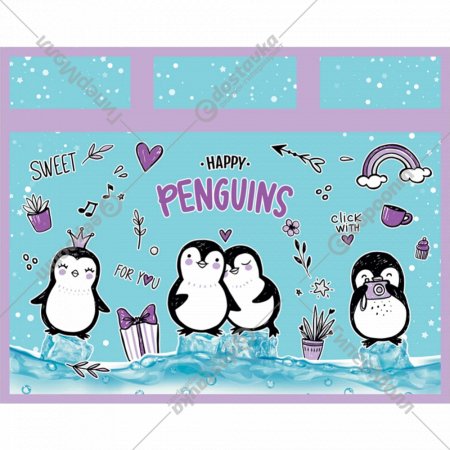 Папка с ручками «ArtSpace» Happy Penguins, ПМ-А4-25-42159