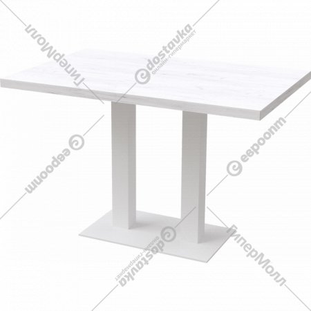 Обеденный стол «Millwood» Берлин, ЛДСП дуб белый крафт/белый, 120х70х75 см
