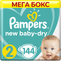 

Подгузники"PAMPERS"(New,4–8кг,р.2)144шт