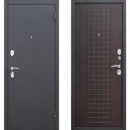 Дверь входная «Гарда» Муар 8 мм, Черный муар/Венге, L, 205х96 см