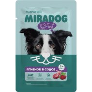 Консерва для собак Мираторг Miradog, для взрослых собак всех пород, ягненок, 75 г