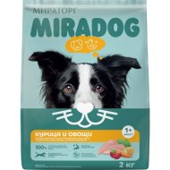 Корм для собак Мираторг Miradog, для взрослых собак средних и крупных пород, курица/овощи, 2 кг