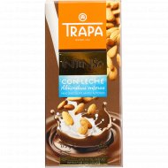 Шоколад молочный «Trapa» с цельным миндалем, 175 г