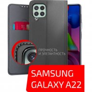 Чехол-книга «Volare Rosso» Book case, для Samsung Galaxy A22, черный