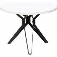Обеденный стол «Millwood» Ванкувер, ЛДСП дуб белый крафт/черный, 100х100х75 см