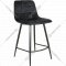 Барный стул «Signal» Mila H-2 Velvet Bluvel 19, черный/черный матовый New, MILAH2VCC