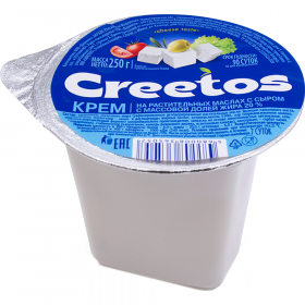 Крем на рас­ти­тель­ных маслах «Creetos» с сыром, 20%, 250 г
