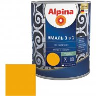Эмаль «Alpina» Ral1021, по ржавчине, 3 в 1, желтая, 0.75 л