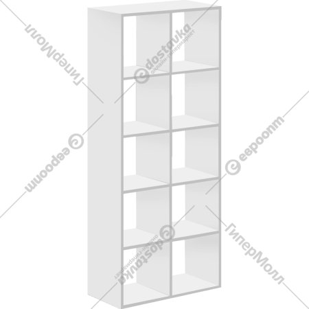 Стеллаж «Артём-Мебель» СН-100.31, белый, 200х80х35 см