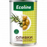 Оливки «Ecoline» зеленые, с косточкой, 280 г