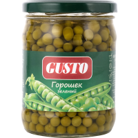 

Горошек зел."GUSTO"(в/с, ст.б.)450г