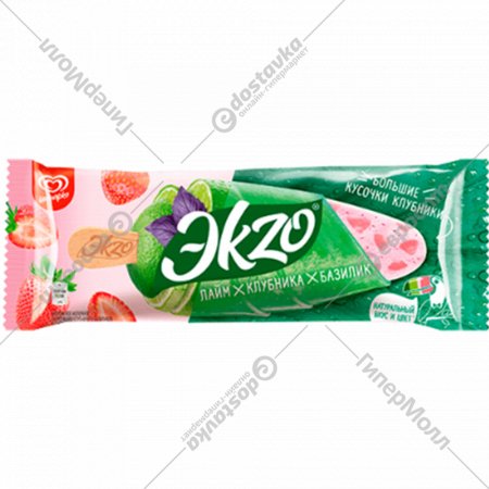 Мороженое «Эkzo» клубника-лайм-базилик, 70 г