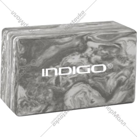Блок для йоги «Indigo» IN259, мраморный серый