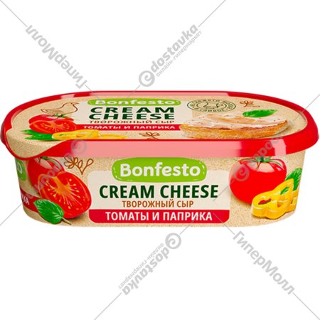 Сыр творожный «Bonfesto» Кремчиз, томаты и паприка, 65%, 140 г