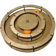 Игрушка для животных, деревянная, для кошек, круглая, 15х5 см