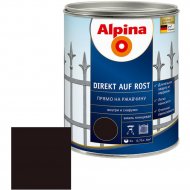 Эмаль «Alpina» Ral8017, по ржавчине, 3 в 1, шоколадная, 0.75 л