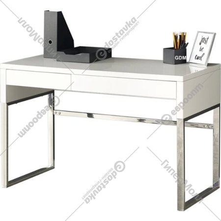 Компьютерный стол «Halmar» B-32, белый/хром