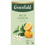 Чай зеленый «Greenfield» Рич лемон, 20х1.7 г