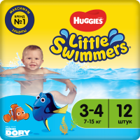 

Дет.тр-подг."HUGGIES"Lit.Swim(7-15кг)12ш