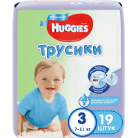 

Трусики-подг."HUGGIES" boy (7-11кг,19шт)