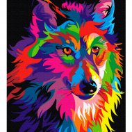 Картина по номерам «Azart» Радужный волк, AZ3040GK-62