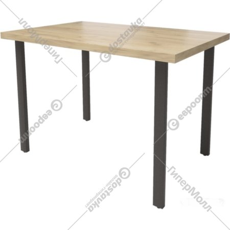 Обеденный стол «Millwood» Прага 18 мм, ЛДСП дуб золотой крафт/черный, 100х70х73 см