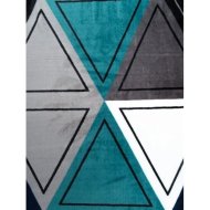 Плед «TexRepublic» Absolute flannel Треугольники Фланель, 36917, морская волна/серый/белый, 200x220 см