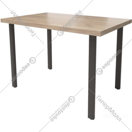 Обеденный стол «Millwood» Прага 18 мм, ЛДСП дуб табачный крафт/черный, 100х70х73 см