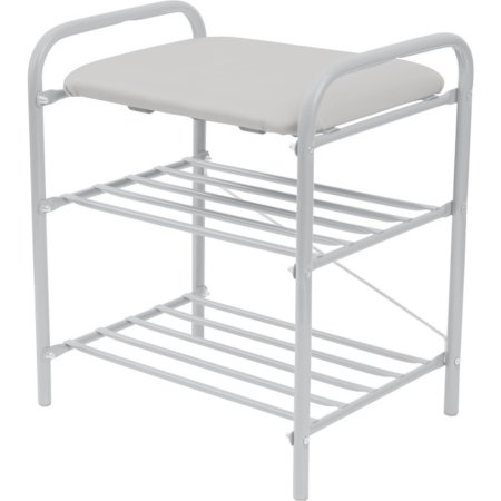 Банкетка Ника 1 Б1-1/МС, светло-серый/матовый серый