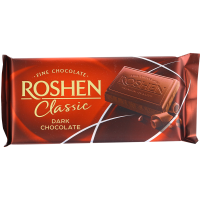

Шоколад "ROSHEN"(Classic,черный,53%)90г