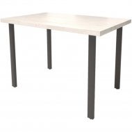 Обеденный стол «Millwood» Прага, ЛДСП дуб белый крафт/черный, 130х80х75 см