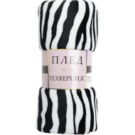 Плед «TexRepublic» Absolute Шкура зебры Фланель, 64223, черно-белый, 180x200 см