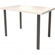 Обеденный стол «Millwood» Прага, ЛДСП дуб белый крафт/черный, 160х80х75 см