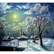 Картина по номерам «Azart» Морозная ночь, AZ3040GP-62