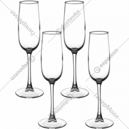 Набор бокалов для шампанского «Luminarc» Allegresse Lilac, O0277, 4 шт