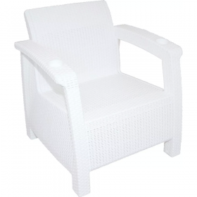 Кресло са­до­вое «Аль­тер­на­ти­ва» Ротанг, М6265, белый
