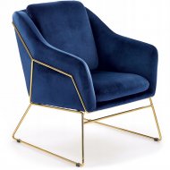 Кресло «Halmar» Soft 3, темно-синий/золотой