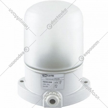 Светильник для сауны «TDM» НПБ400 60Вт IP54, настенно-потолочный, белый