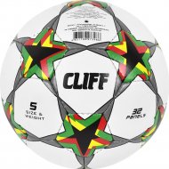 Мяч футбольный «Cliff» CF-63, 5 размер, PU Grippy, бело-серый