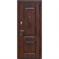 Дверь входная «Гарда» Вена, Грецкий Орех/Белый Матовый, R, 205х86 см