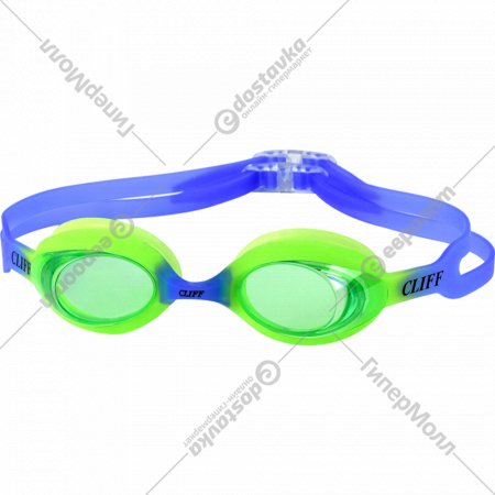 Очки для плавания детские «Cliff» G911, зелено-синий