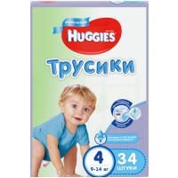 

Трусы-подг. "HUGGIES" мал 9-14 кг 34 шт