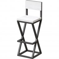 Полубарный стул «Millwood» Вена 2, ЛДСП дуб белый крафт/черный, 36х33х85 см