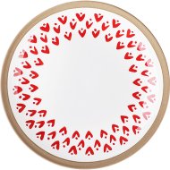 Блюдо «AksHome» Love Print, красный, 21.5х2.8 см