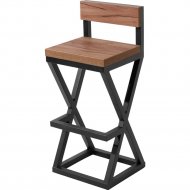 Полубарный стул «Millwood» Вена 2, ЛДСП дуб табачный крафт/черный, 36х33х85 см